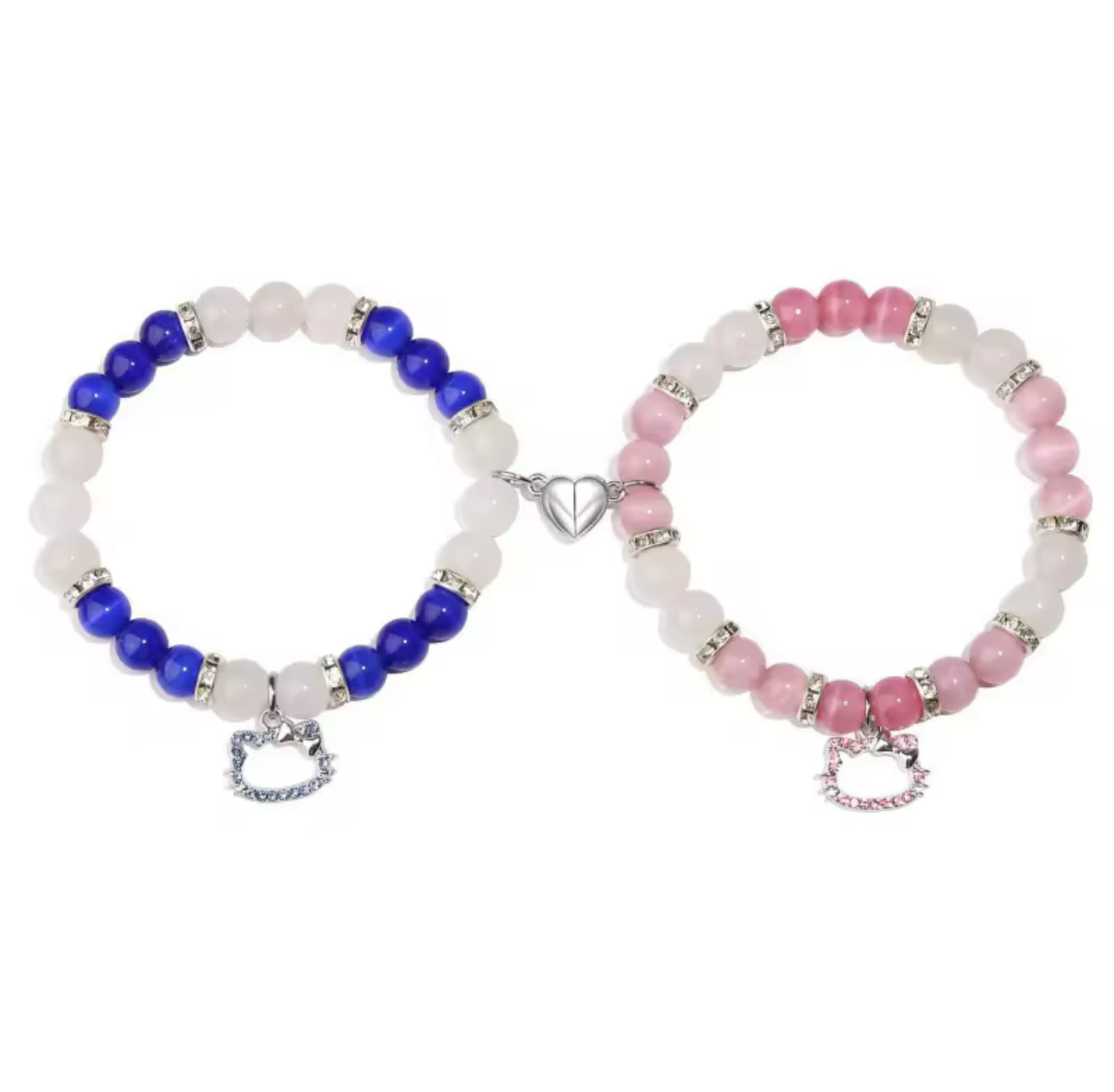 HK Pink & Spider Blue Symbol Matching Bracelet