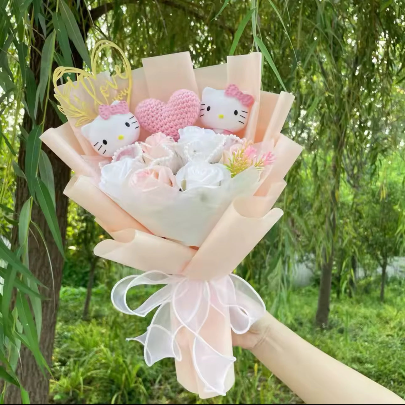 HK Light Pink Vail Flower Bouquet