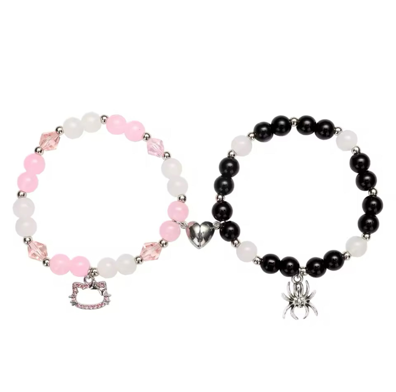 HK Spider man Black & Pink Matching Bracelet