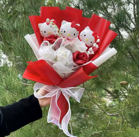 HK Red Rosey Flower Bouquet
