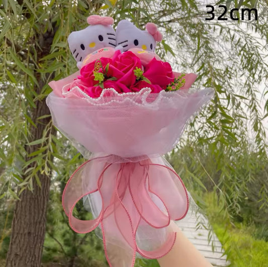 HK Pink Pearl Vail Flower Bouquet