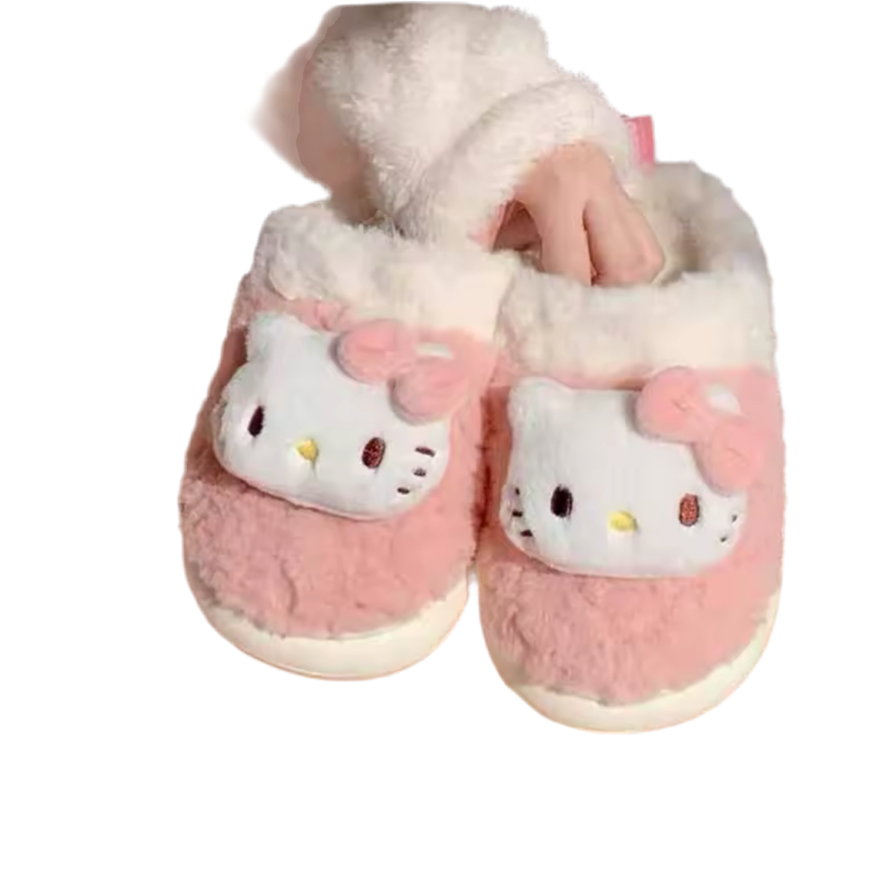 HK  Pink Plush Slippers