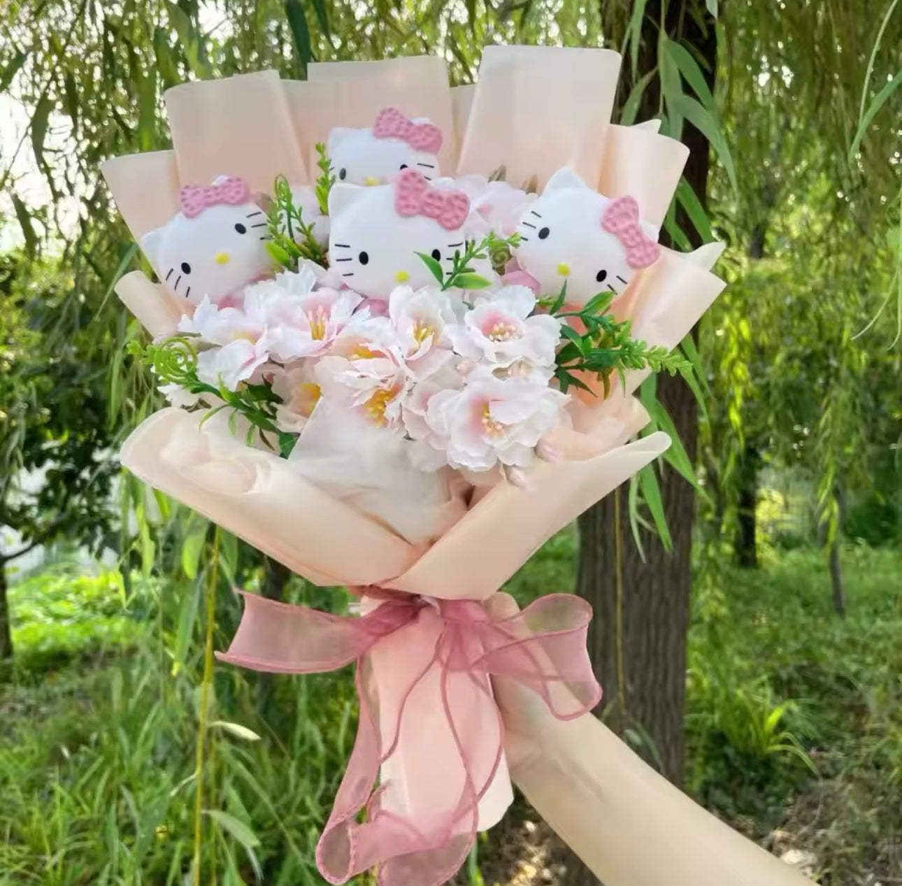 HK  Cherry Blossom Pink Flower Bouquet