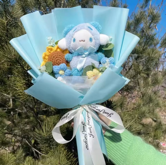 moroll Blue Tulip Flower Bouquet